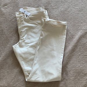 J Crew White Straight Leg Jeans